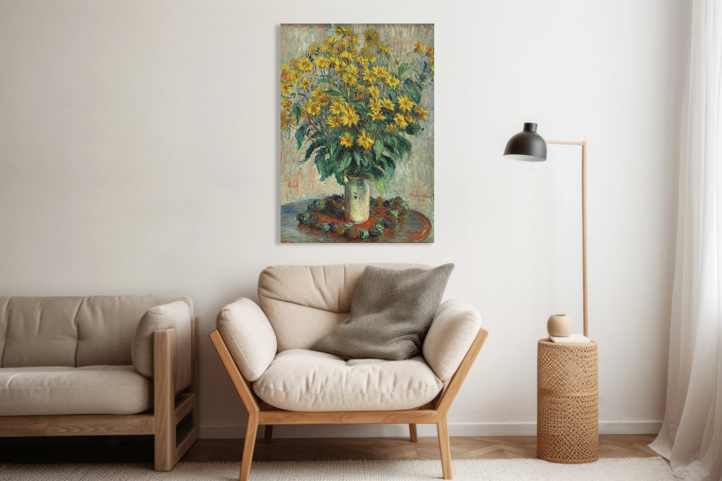 Obraz  Jerusalem Artichoke Flowers, Monet Vintage