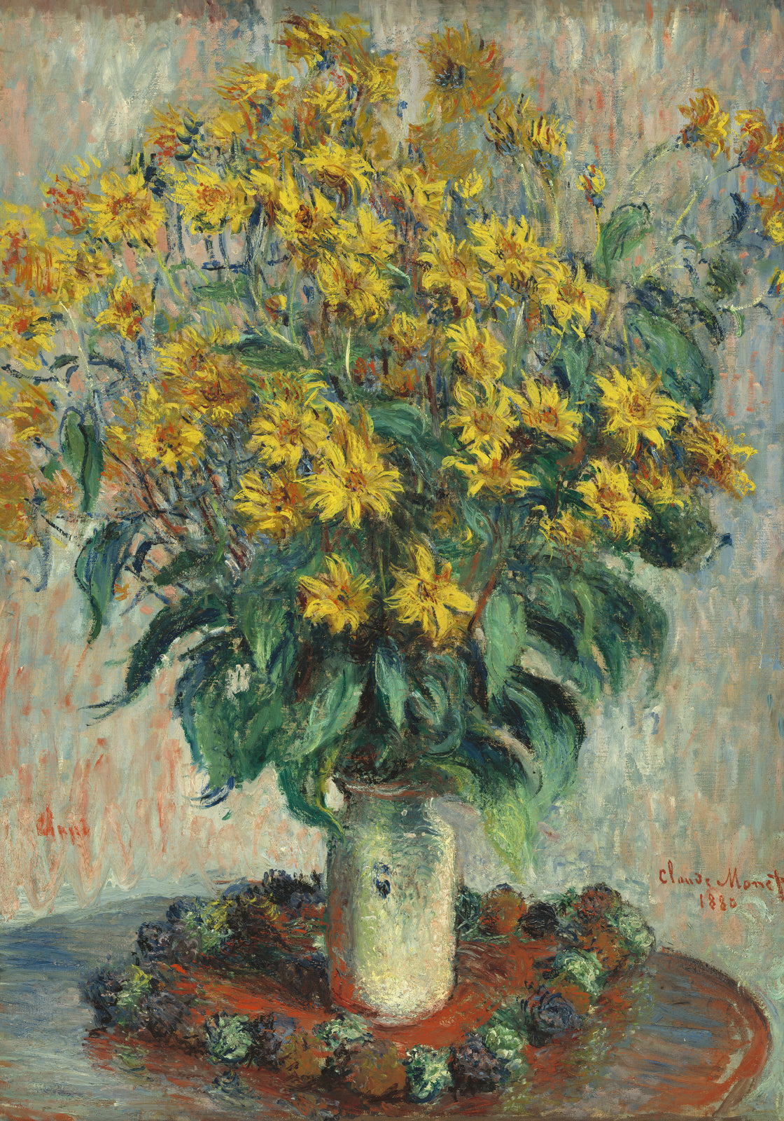 Plakat  Jerusalem Artichoke Flowers, Monet Vintage