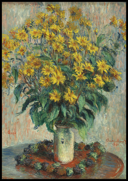 Plakat  Jerusalem Artichoke Flowers, Monet Vintage