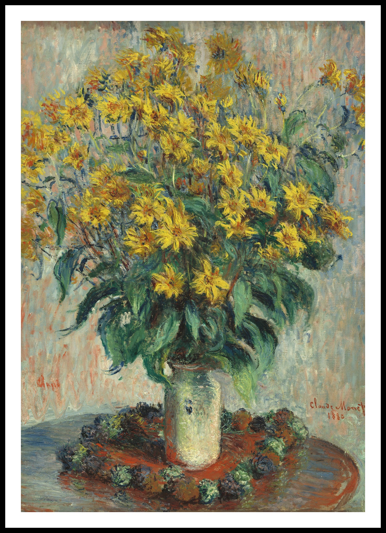 Plakat  Jerusalem Artichoke Flowers, Monet Vintage