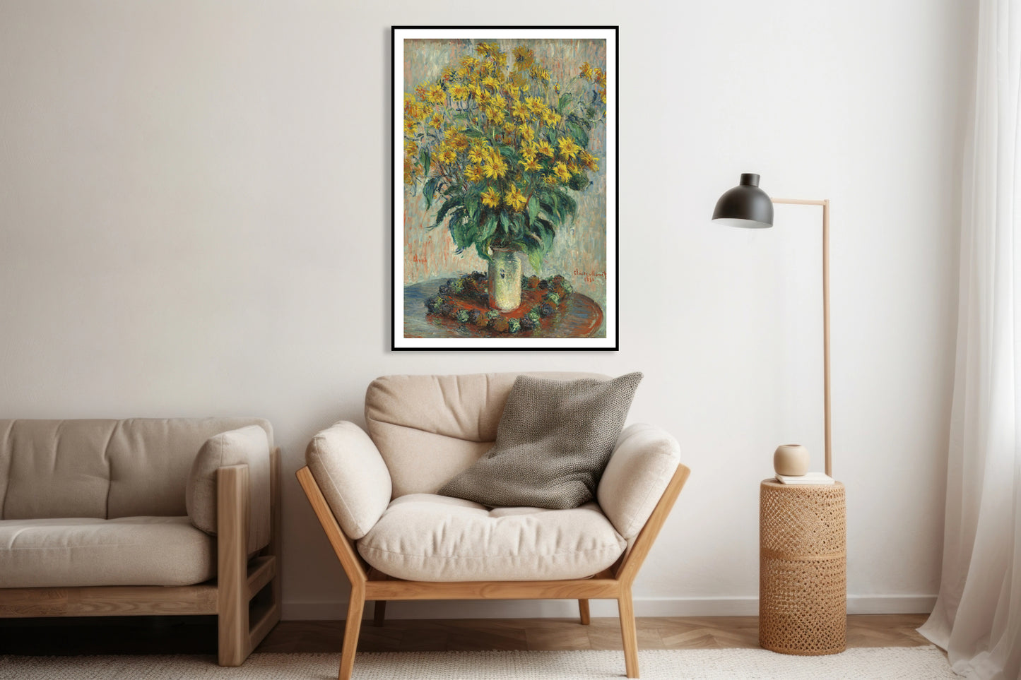 Plakat  Jerusalem Artichoke Flowers, Monet Vintage