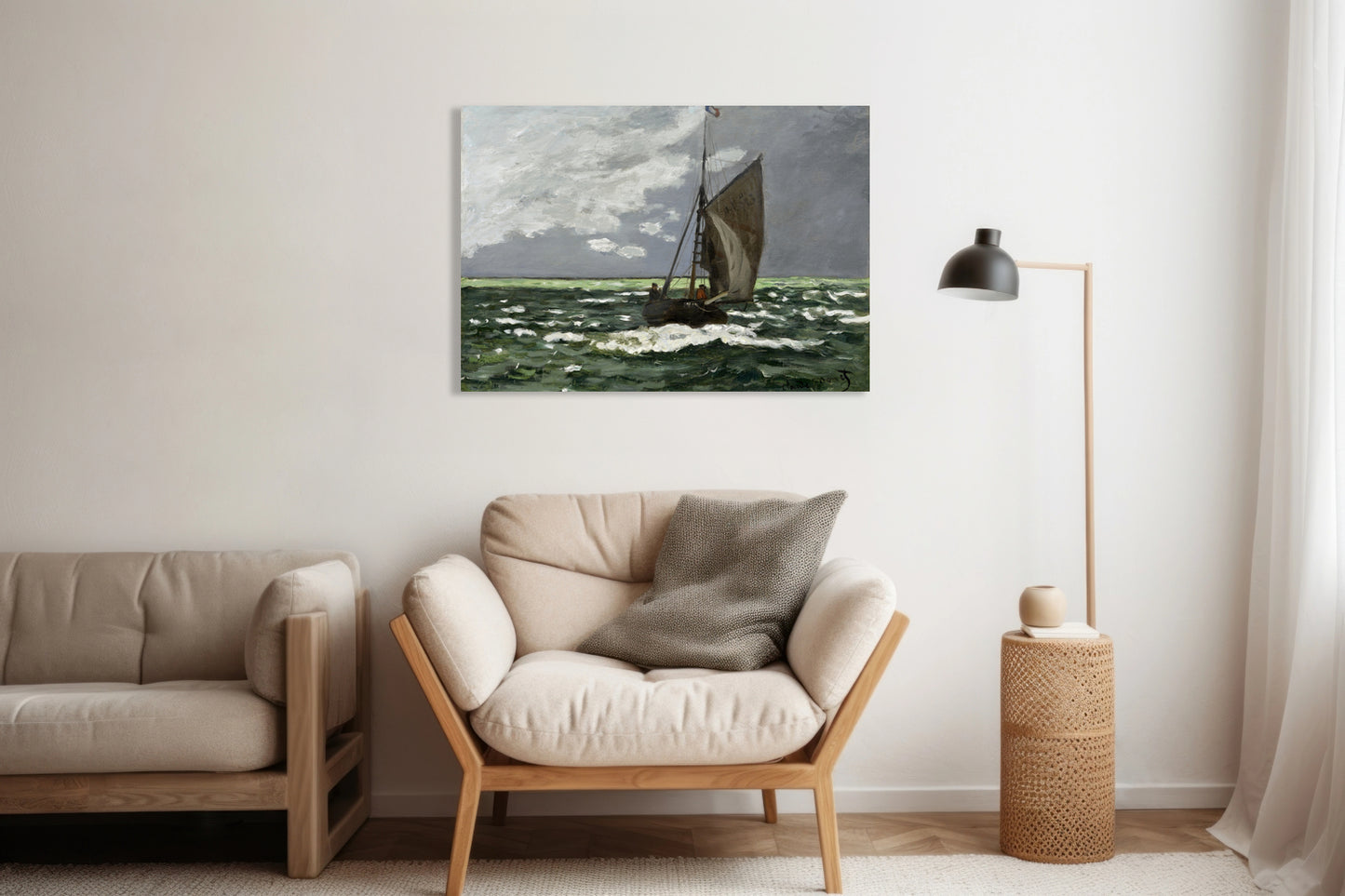 Obraz  Seascape, Storm, Monet Vintage do Salonu