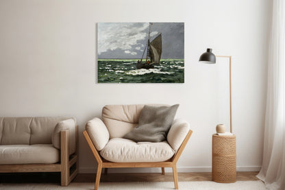 Obraz  Seascape, Storm, Monet Vintage do Salonu
