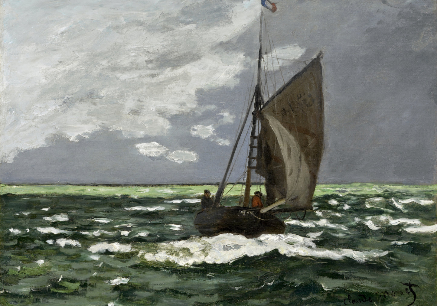 Plakat  Seascape, Storm, Monet Vintage do Salonu