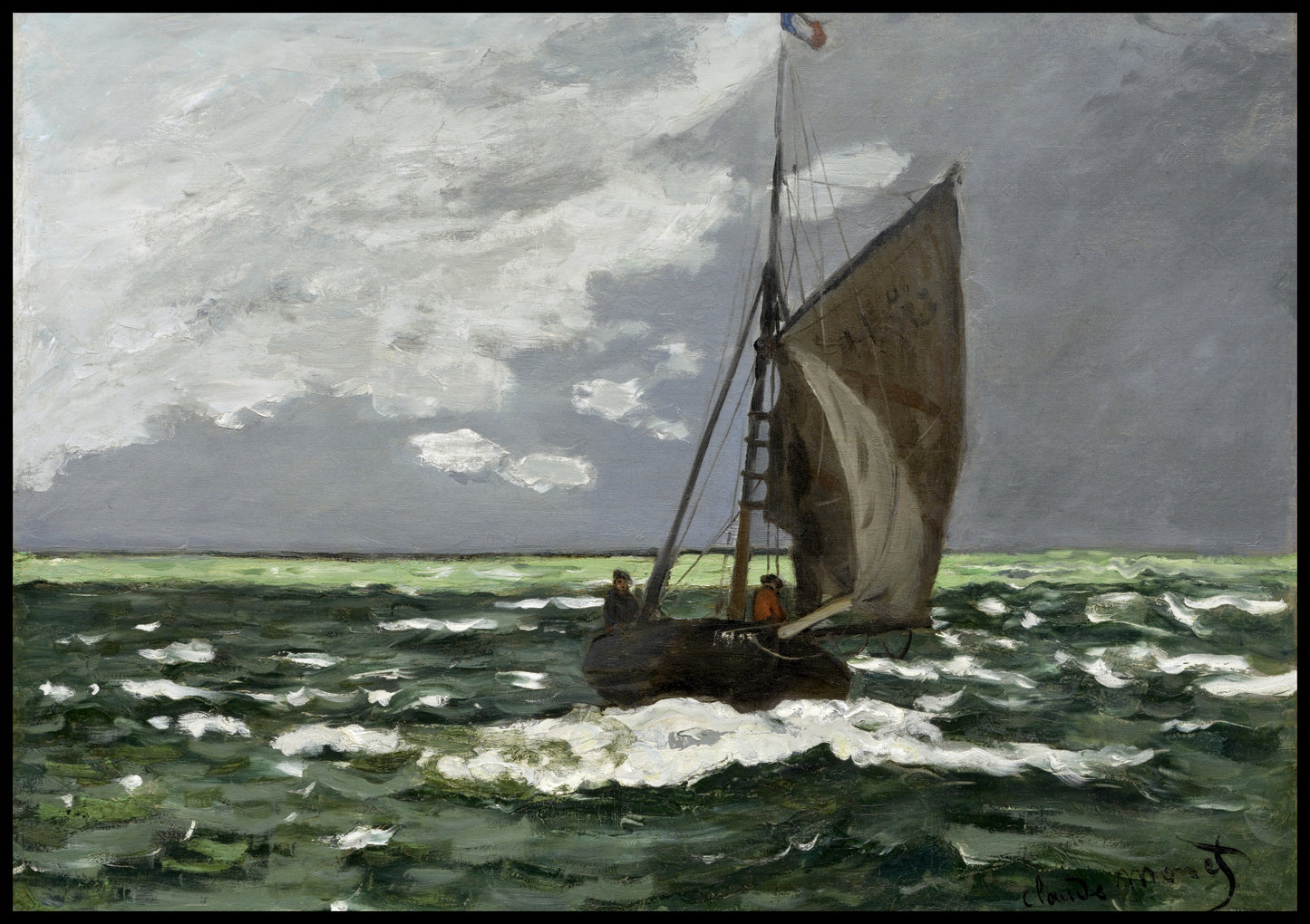 Plakat  Seascape, Storm, Monet Vintage do Salonu