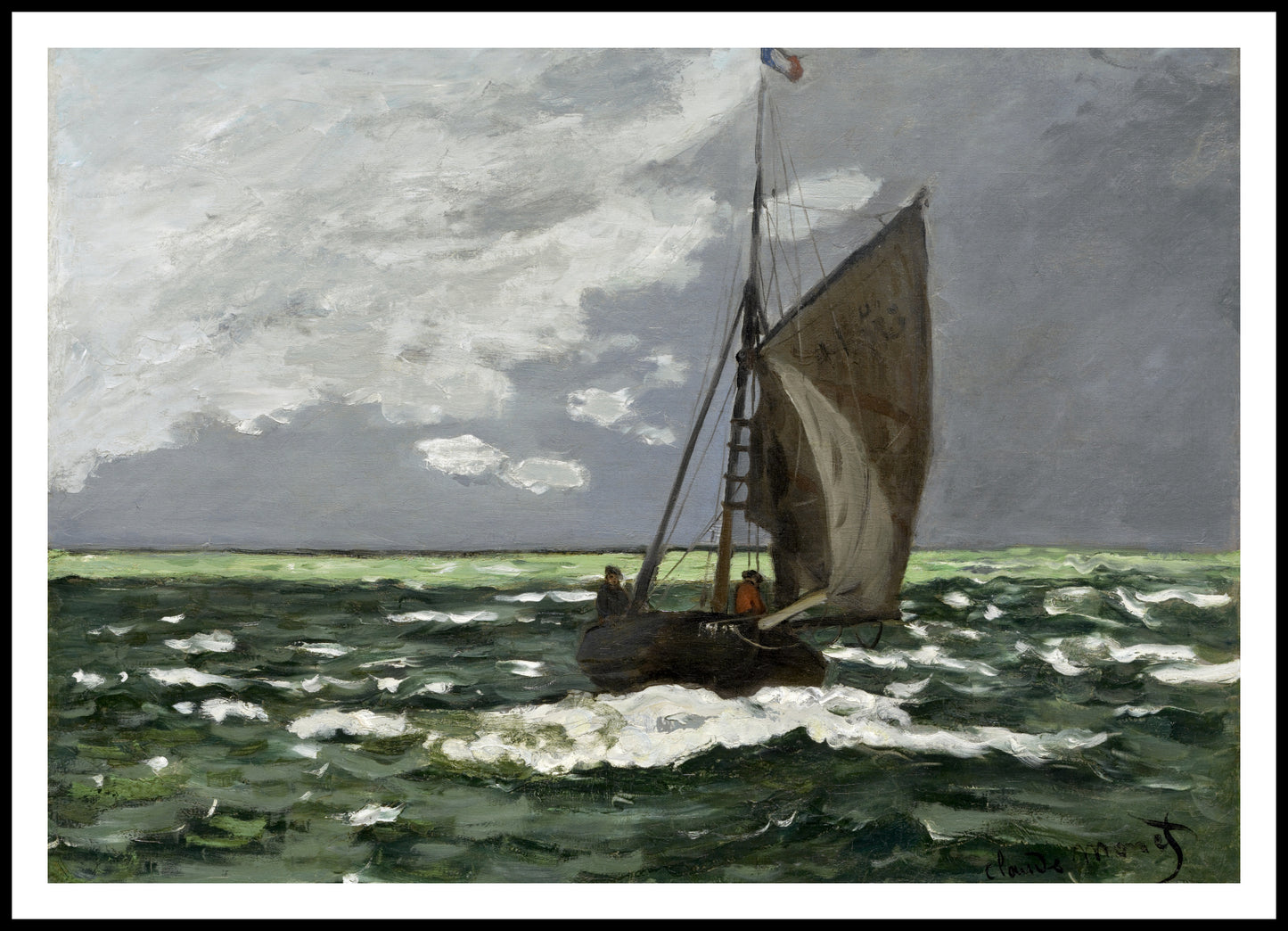 Plakat  Seascape, Storm, Monet Vintage do Salonu