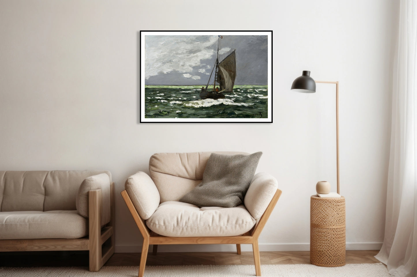 Plakat  Seascape, Storm, Monet Vintage do Salonu