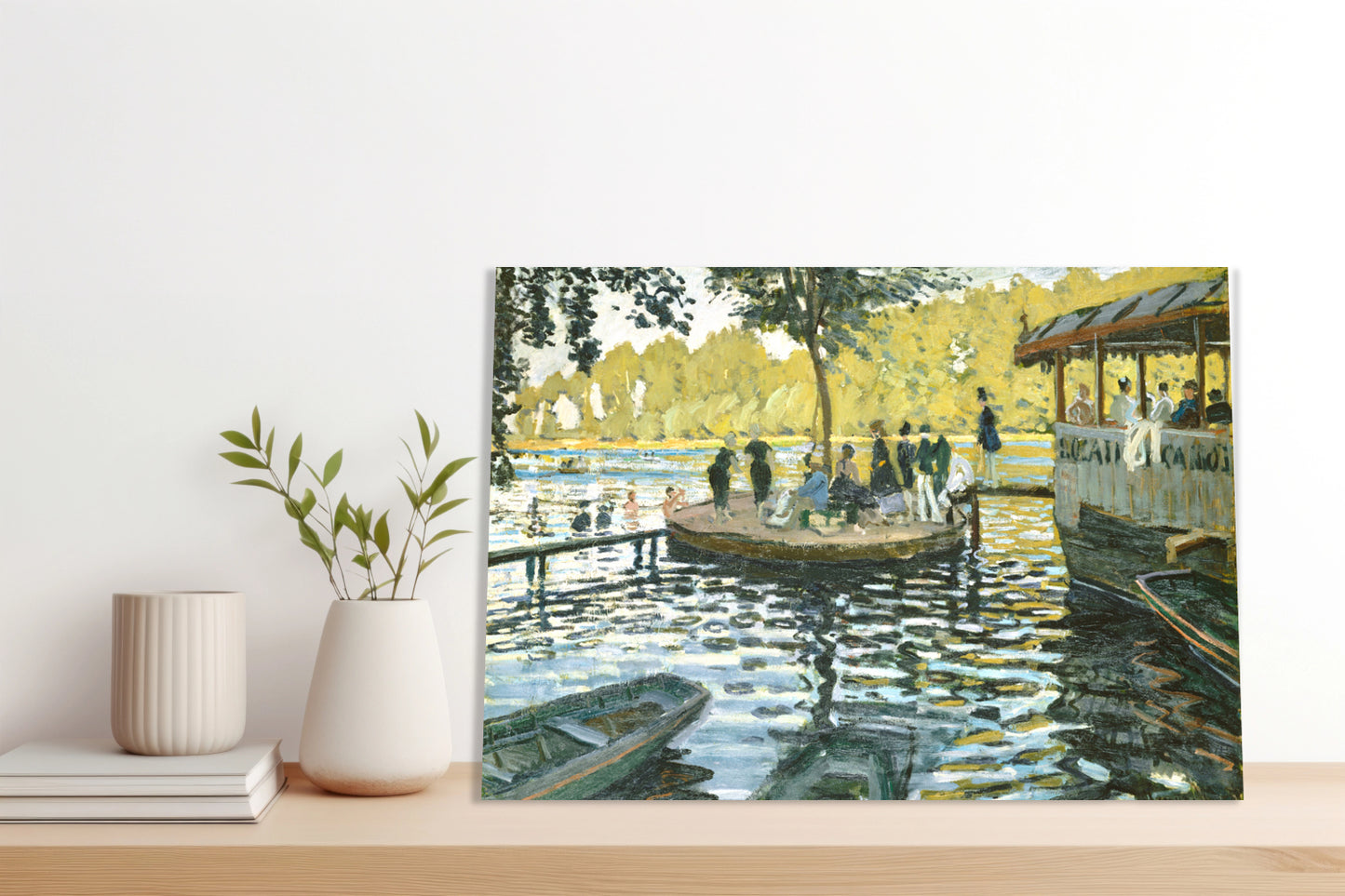 Obraz  La Grenouillère, Monet Vintage do Salonu
