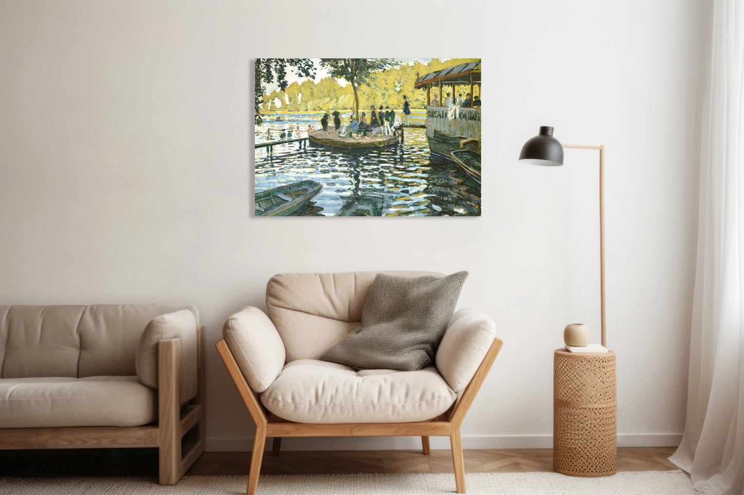 Obraz  La Grenouillère, Monet Vintage do Salonu