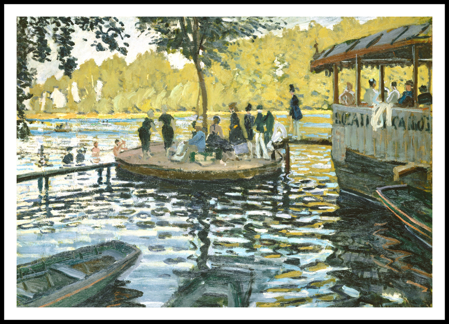 Plakat  La Grenouillère, Monet Vintage do Salonu