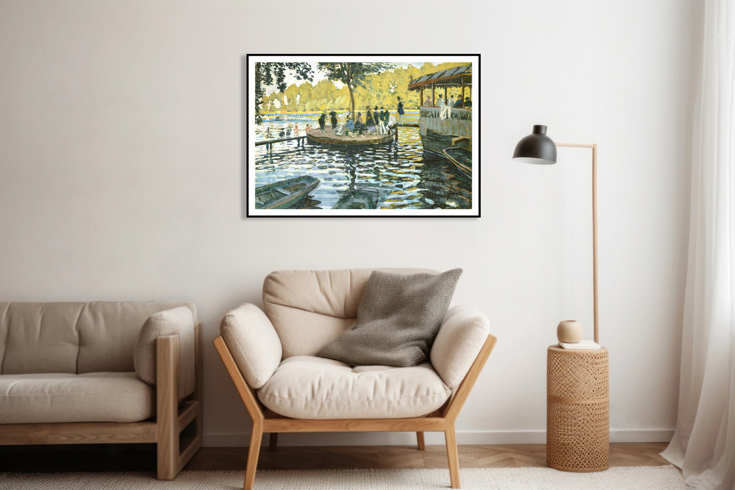 Plakat  La Grenouillère, Monet Vintage do Salonu