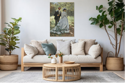 Obraz  Bazille and Camille, Monet Vintage do Salonu