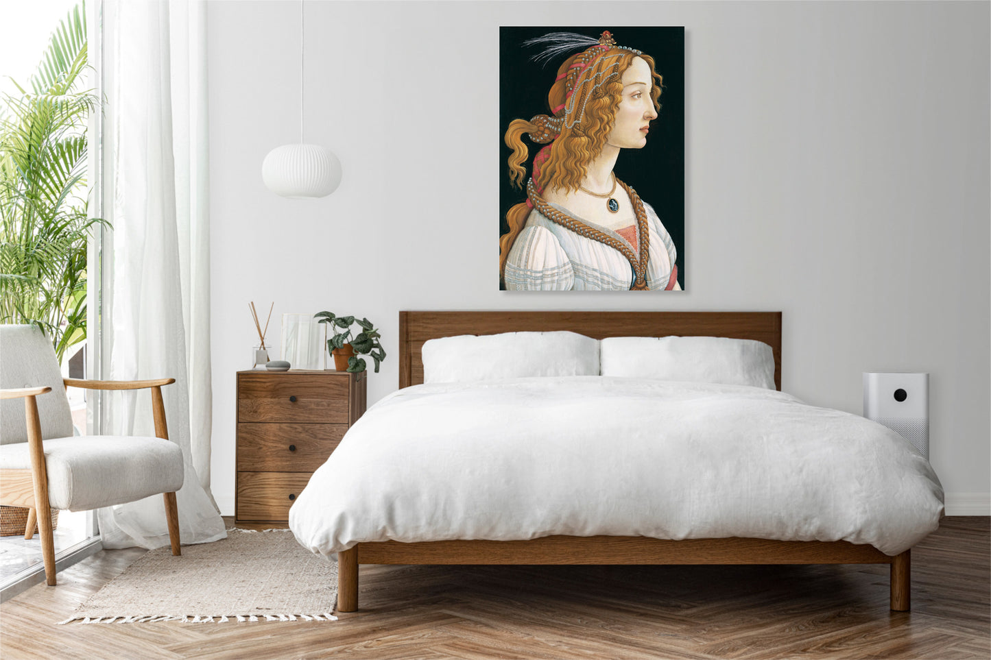 Obraz  Portrait of a Lady, Botticelli Vintage do Salonu