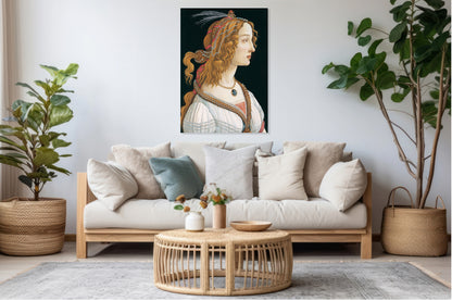 Obraz  Portrait of a Lady, Botticelli Vintage do Salonu