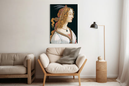 Obraz  Portrait of a Lady, Botticelli Vintage do Salonu