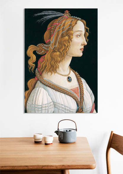 Obraz  Portrait of a Lady, Botticelli Vintage do Salonu