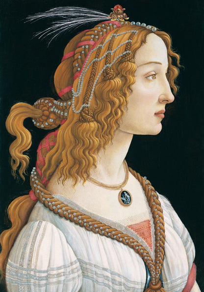 Plakat  Portrait of a Lady, Botticelli Vintage do Salonu