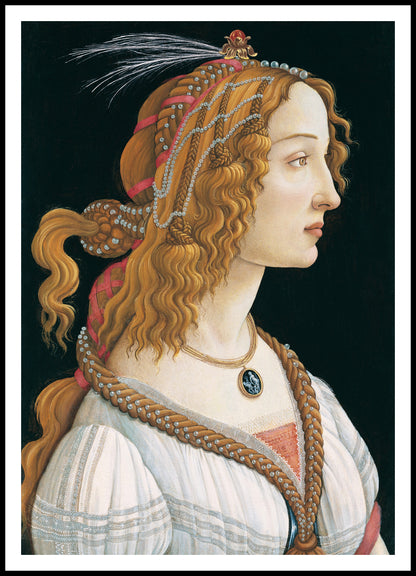Plakat  Portrait of a Lady, Botticelli Vintage do Salonu