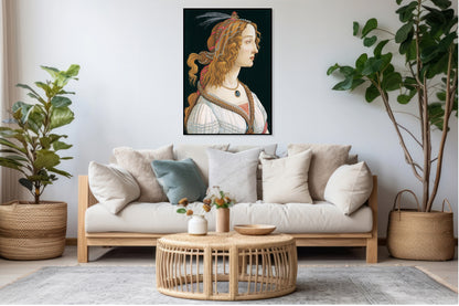 Plakat  Portrait of a Lady, Botticelli Vintage do Salonu