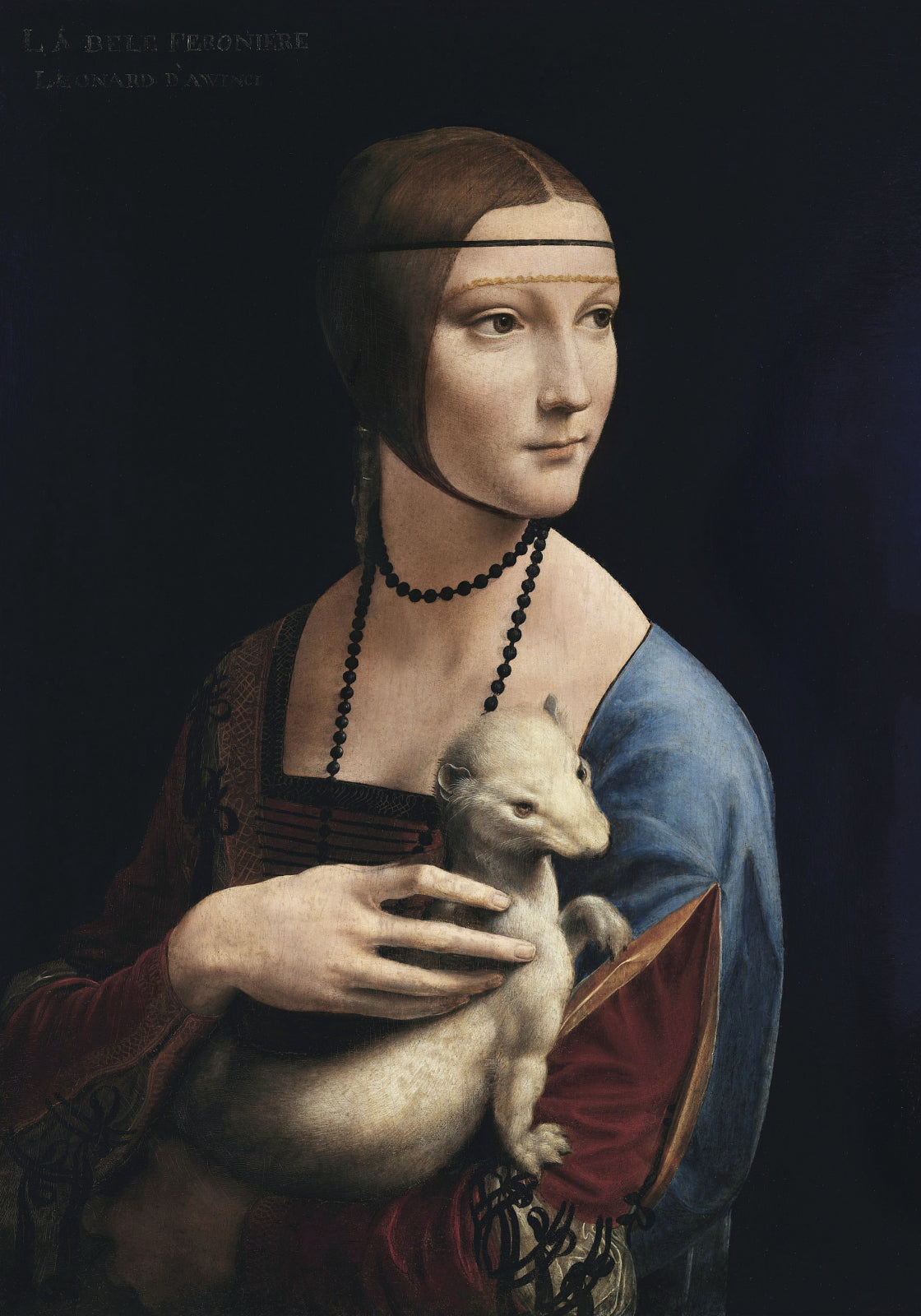 Plakat  Dama z Łasiczką, Da Vinci Vintage do Salonu
