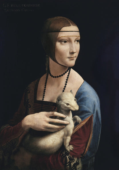 Plakat  Dama z Łasiczką, Da Vinci Vintage do Salonu