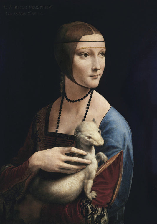 Plakat  Dama z Łasiczką, Da Vinci Vintage do Salonu