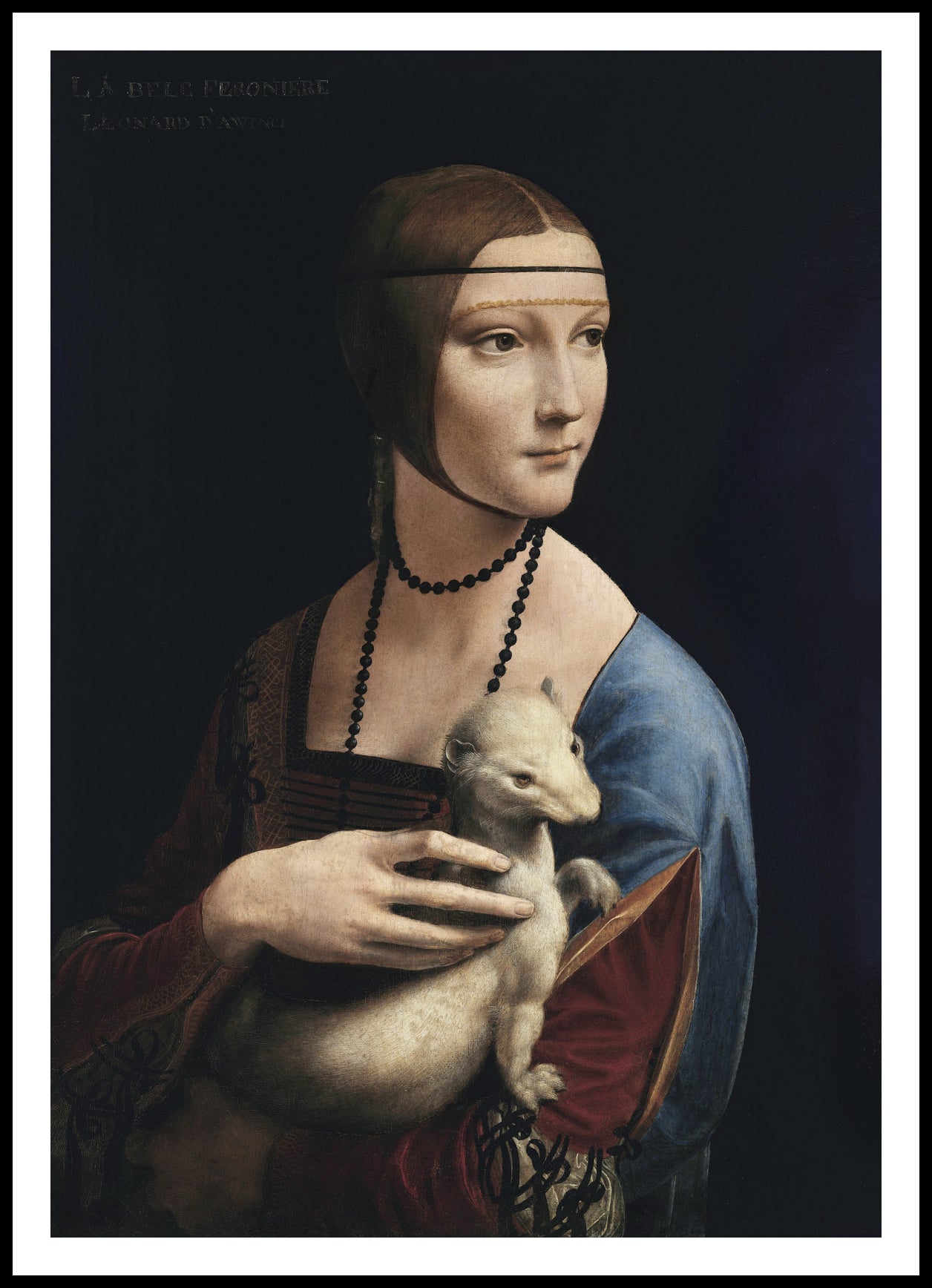Plakat  Dama z Łasiczką, Da Vinci Vintage do Salonu