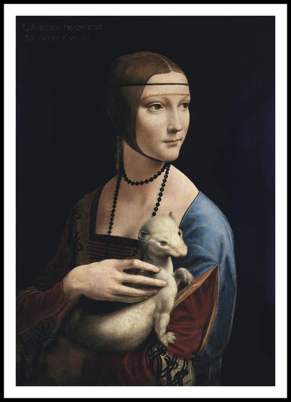 Plakat  Dama z Łasiczką, Da Vinci Vintage do Salonu