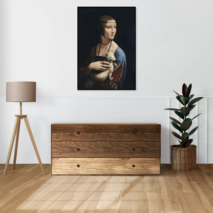 Plakat  Dama z Łasiczką, Da Vinci Vintage do Salonu