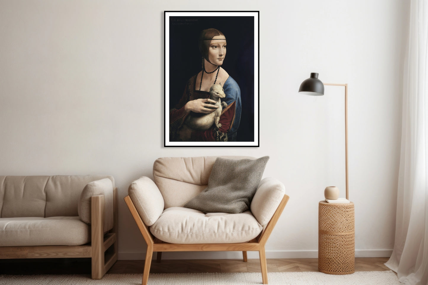 Plakat  Dama z Łasiczką, Da Vinci Vintage do Salonu