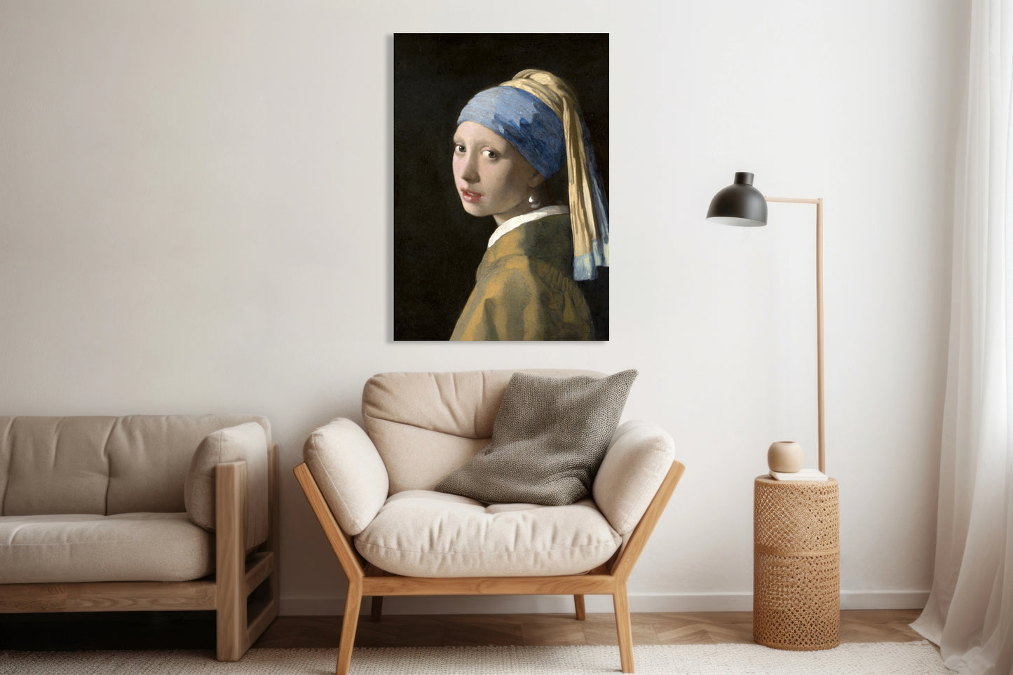 Obraz   Dziewczyna z Perłą, Vermeer Vintage do Salonu