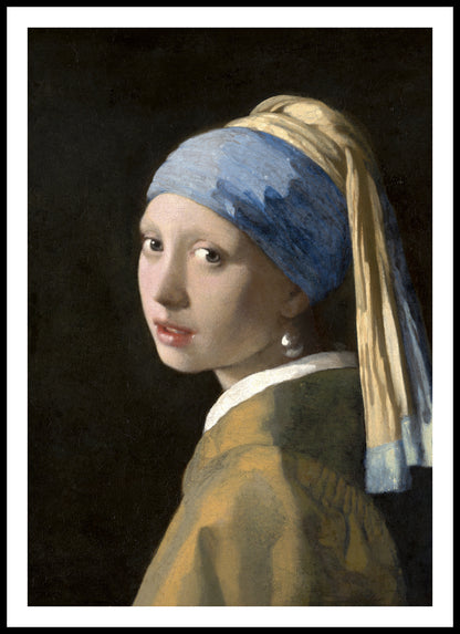 Plakat   Dziewczyna z Perłą, Vermeer Vintage do Salonu