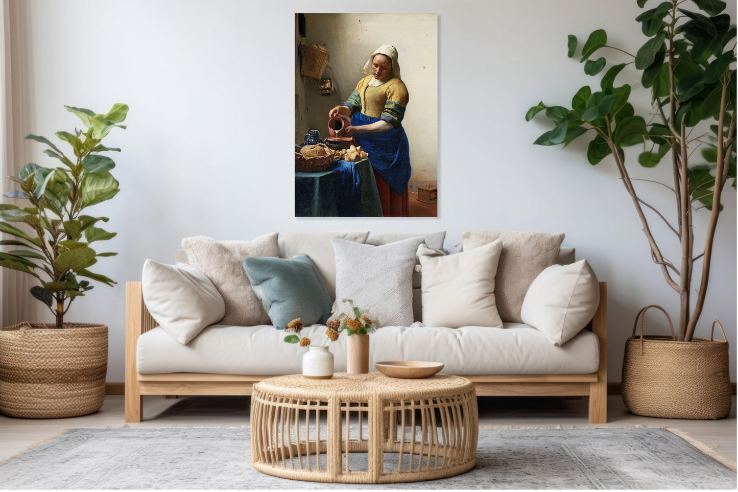 Obraz  Mleczarka, Vermeer Vintage do Salonu