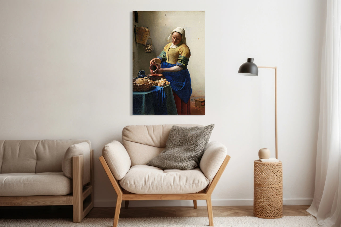 Obraz  Mleczarka, Vermeer Vintage do Salonu