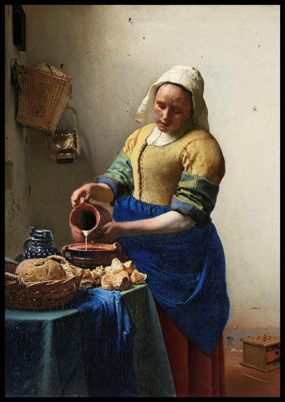 Plakat  Mleczarka, Vermeer Vintage do Salonu