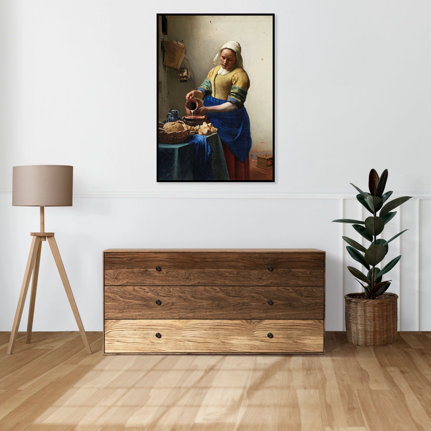 Plakat  Mleczarka, Vermeer Vintage do Salonu