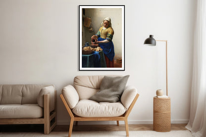 Plakat  Mleczarka, Vermeer Vintage do Salonu