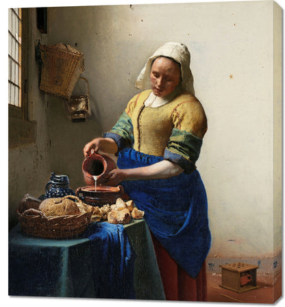 Obraz  Mleczarka, Vermeer Vintage do Salonu
