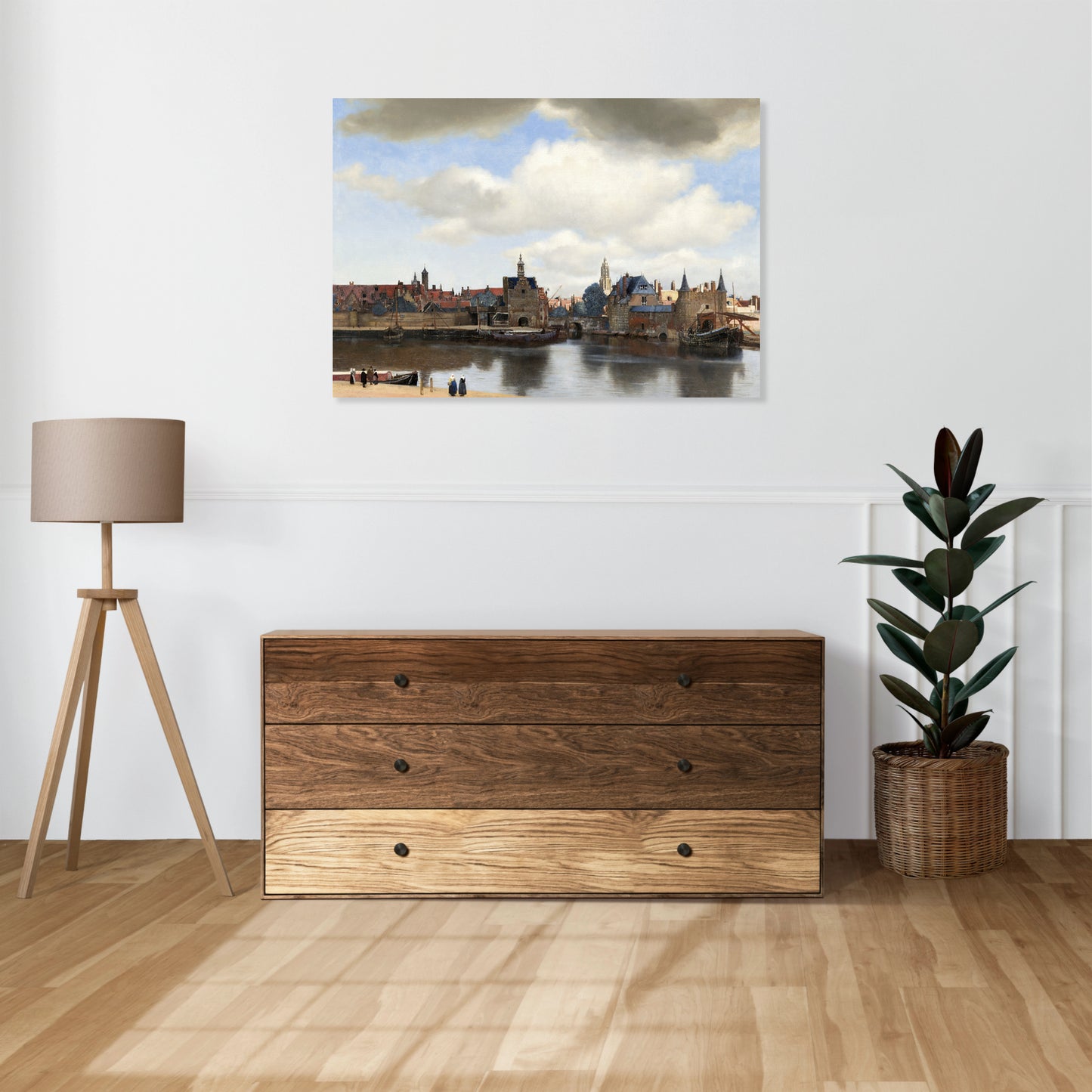 Obraz  View of Delft, Vermeer Vintage do Salonu