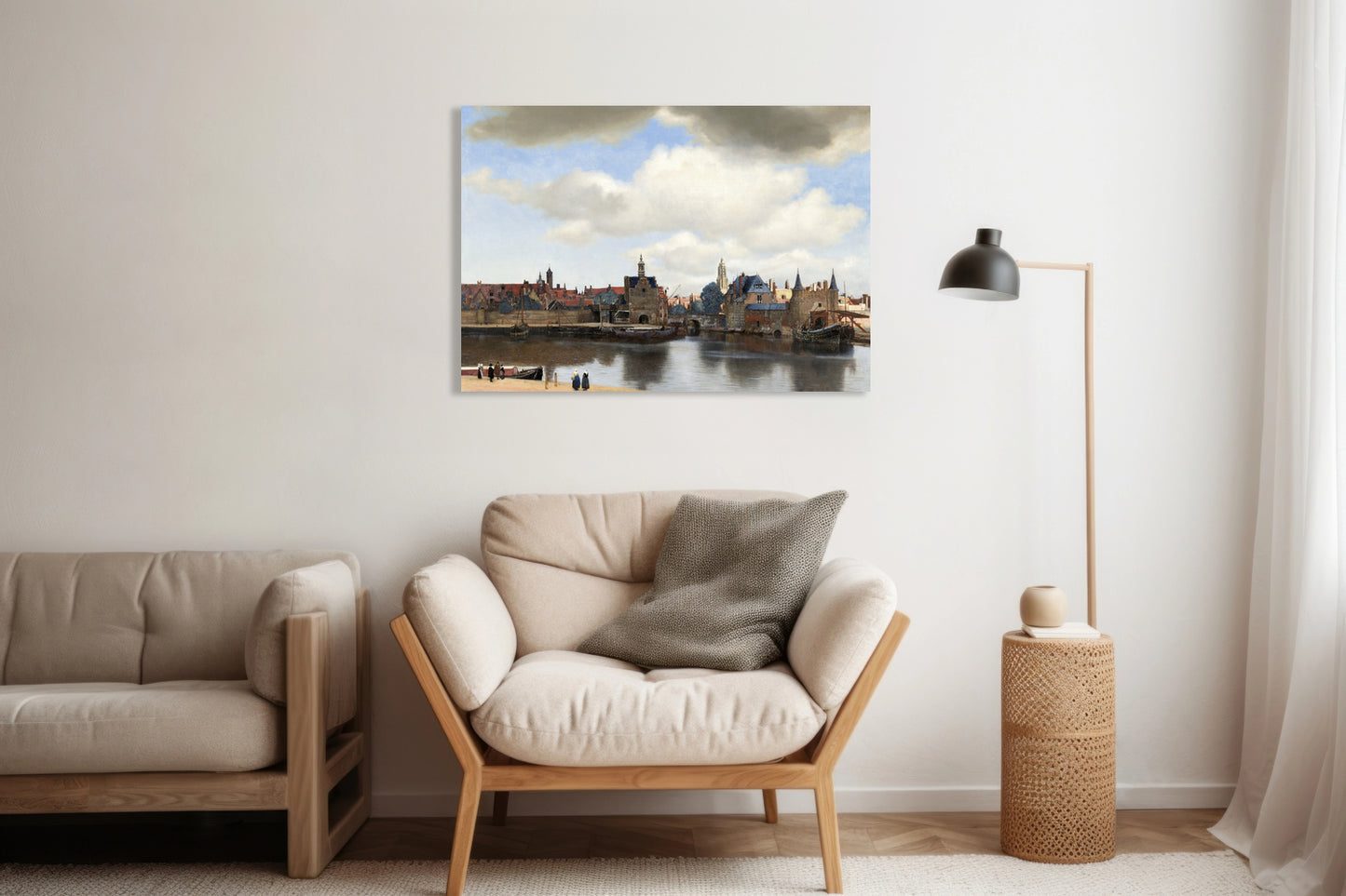 Obraz  View of Delft, Vermeer Vintage do Salonu