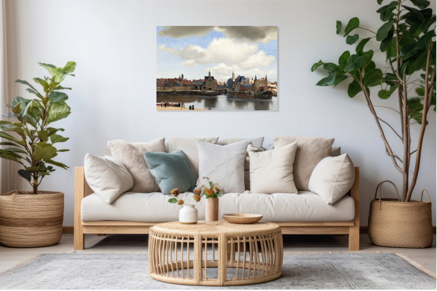 Obraz  View of Delft, Vermeer Vintage do Salonu