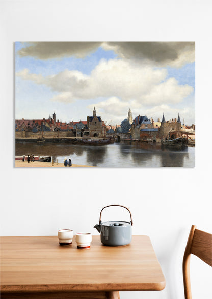 Obraz  View of Delft, Vermeer Vintage do Salonu