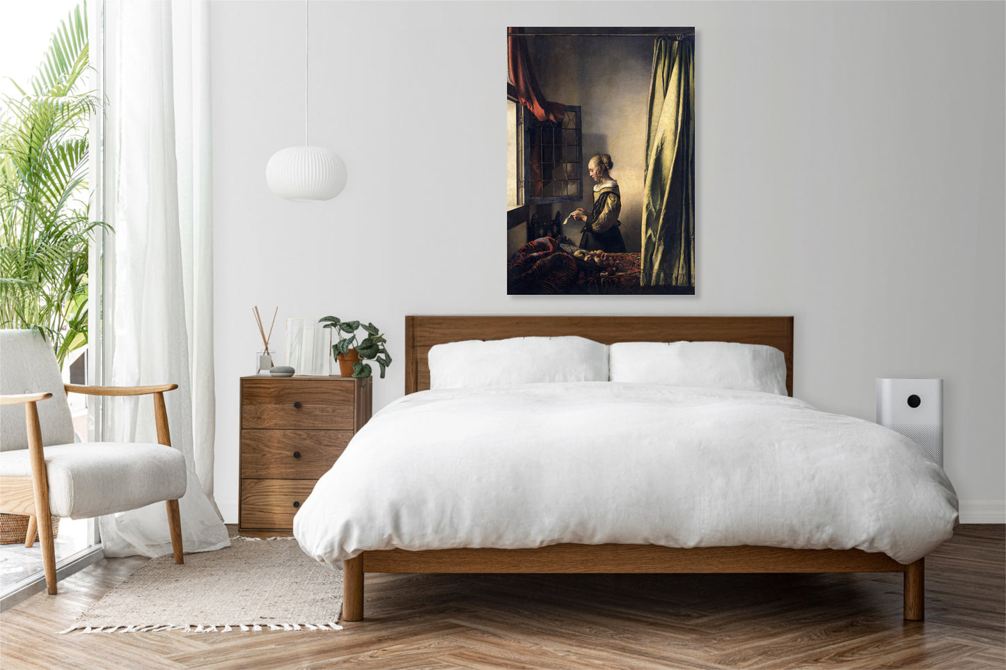 Obraz  Girl Reading a Letter, Vermeer Vintage do Salonu