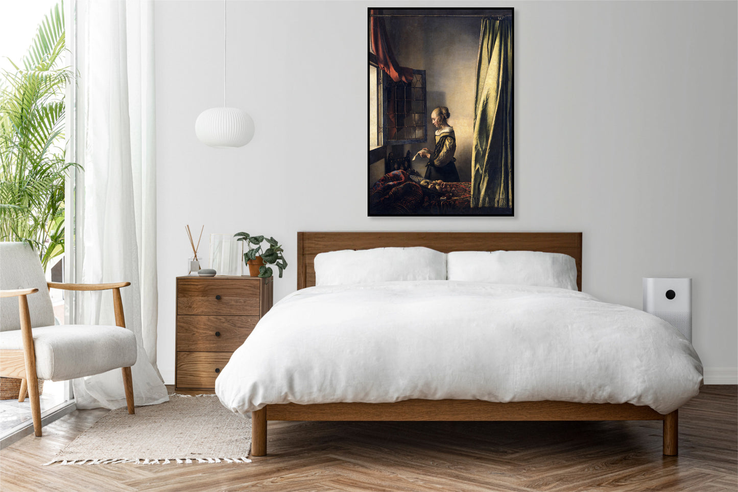 Plakat  Girl Reading a Letter, Vermeer Vintage do Salonu