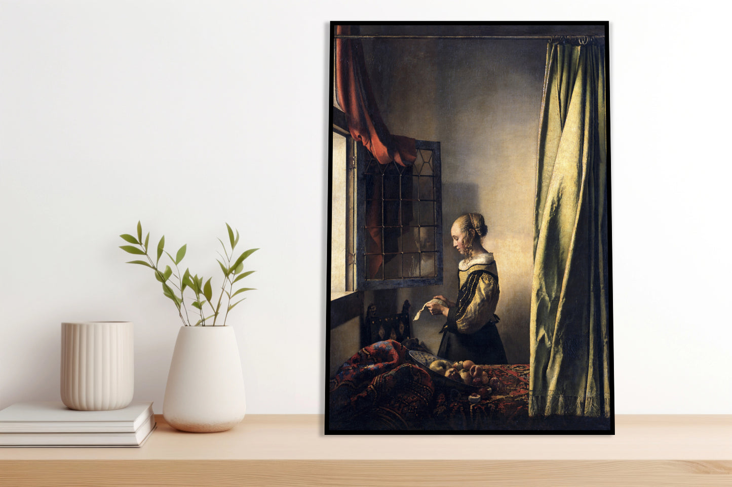 Plakat  Girl Reading a Letter, Vermeer Vintage do Salonu