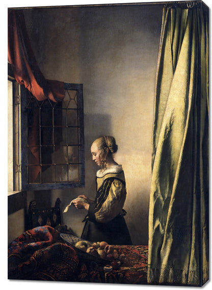 Obraz  Girl Reading a Letter, Vermeer Vintage do Salonu
