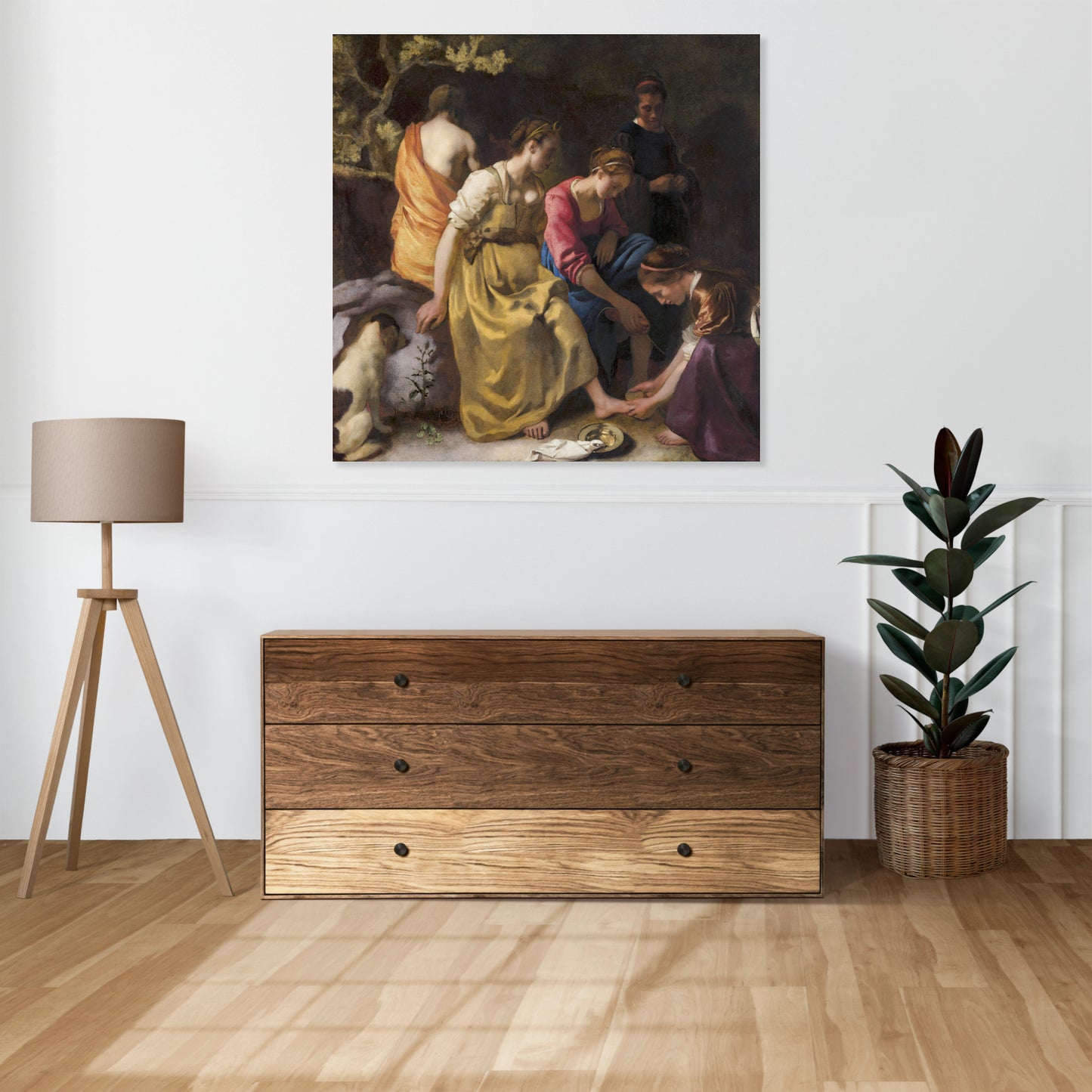 Obraz  Diana and her Nymphs, Vermeer Vintage