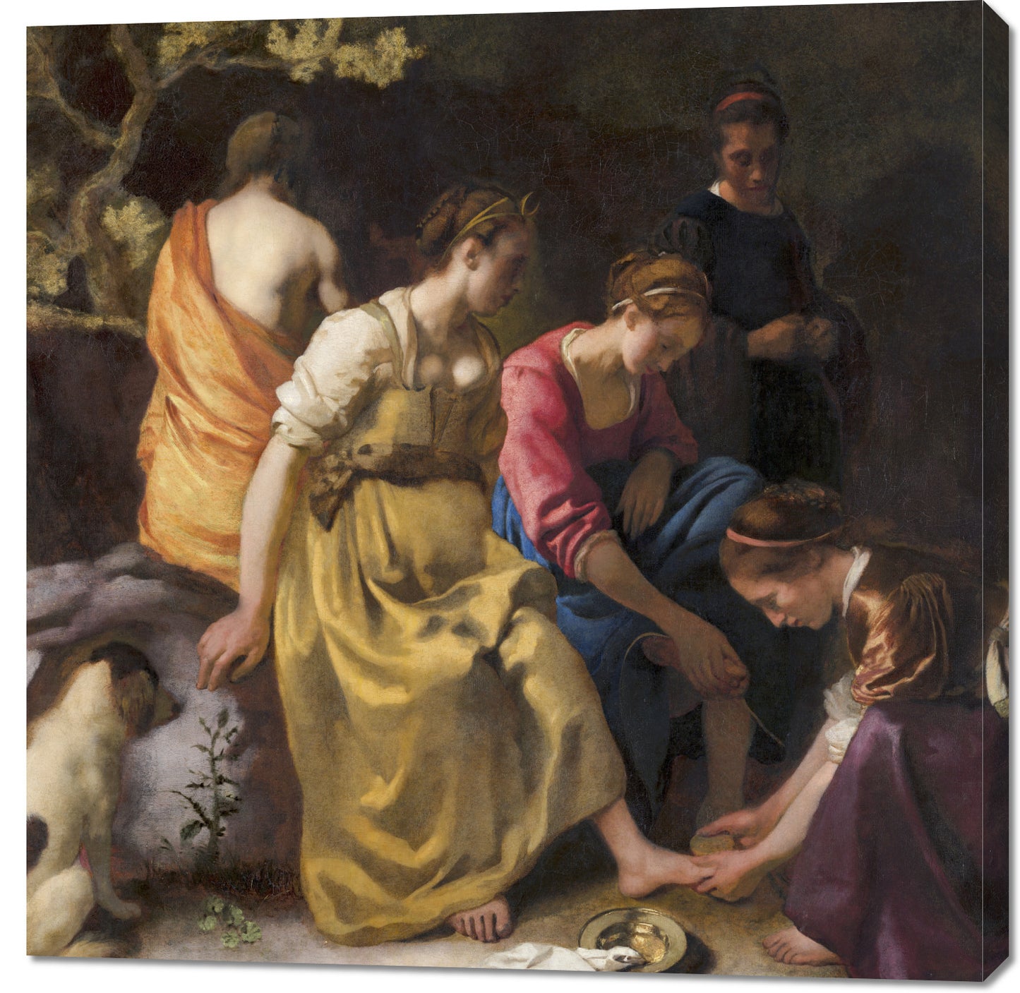 Obraz  Diana and her Nymphs, Vermeer Vintage