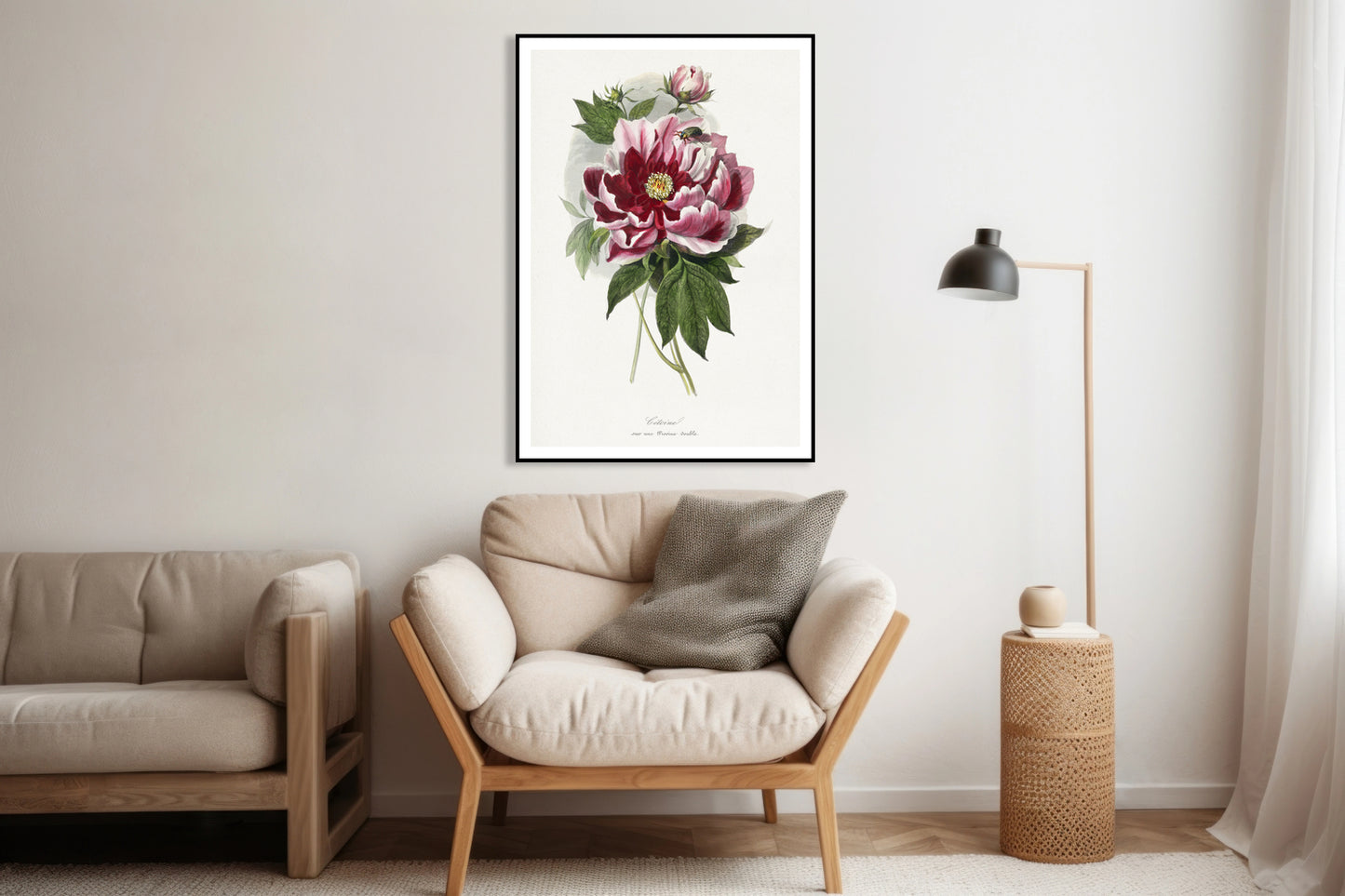 Plakat  Piwonia, Paul Gervais Vintage do Salonu