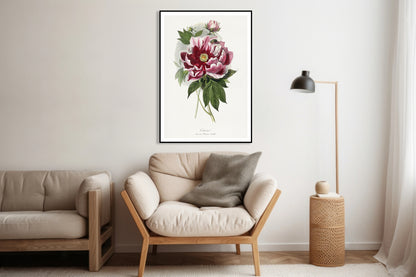 Plakat  Piwonia, Paul Gervais Vintage do Salonu